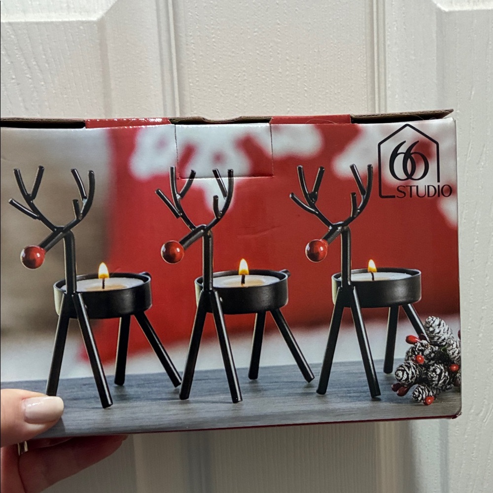 Studio 66 Reindeer Tealight Candle Holders